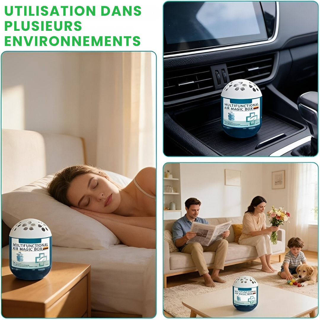 MAGIC-BOX® : Boîte Magique de Purification de l’Air & Élimination de la Poussière pour Intérieur