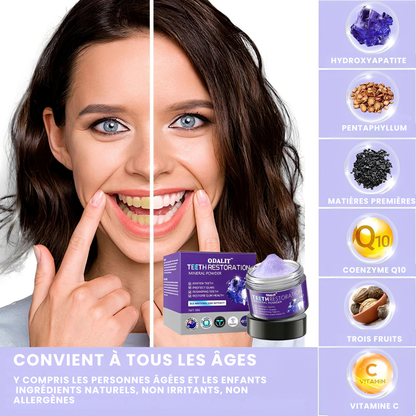 ODALIT™ – Réparation dentaire à domicile – Poudre minérale pour dents et gencives – Soulage parodontite, aphtes et inflammations