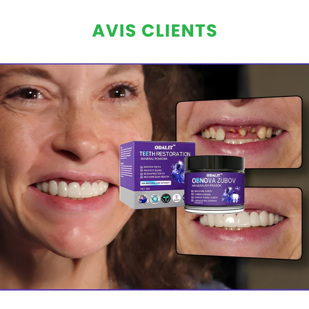 ODALIT™ – Réparation dentaire à domicile – Poudre minérale pour dents et gencives – Soulage parodontite, aphtes et inflammations