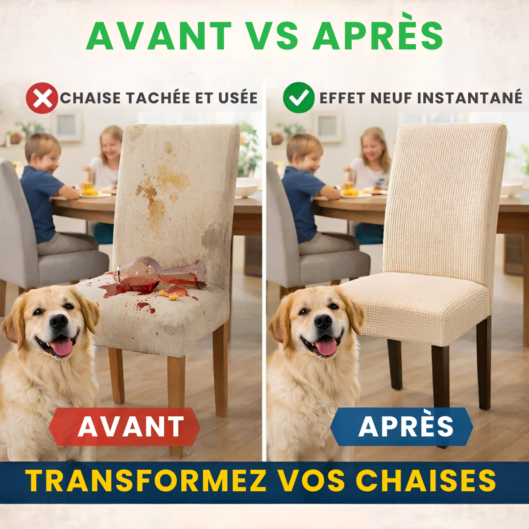 PrettyGuard™ – Sauvez vos chaises en 60 secondes – Housses imperméables anti-taches & anti-griffures – Économisez des centaines d’euros