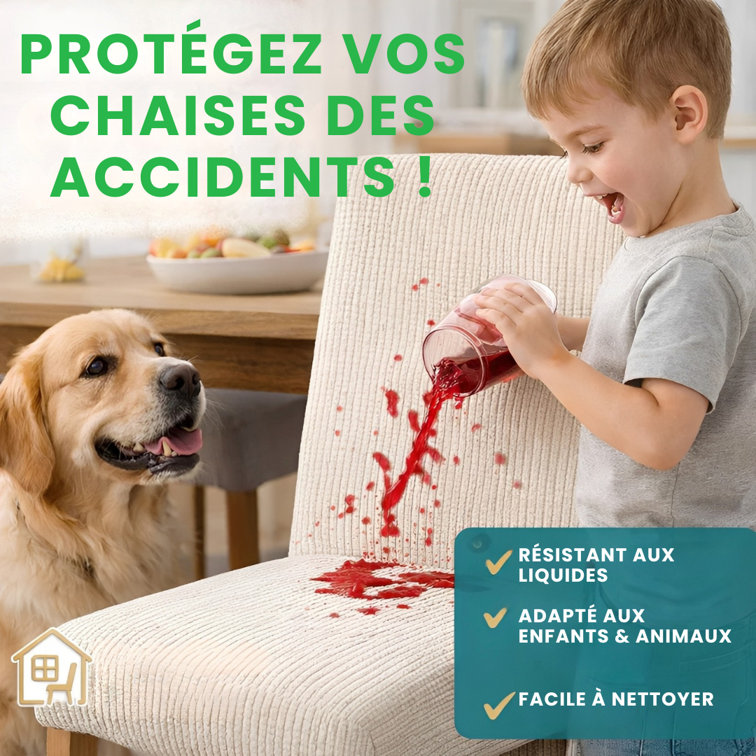 PrettyGuard™ – Sauvez vos chaises en 60 secondes – Housses imperméables anti-taches & anti-griffures – Économisez des centaines d’euros