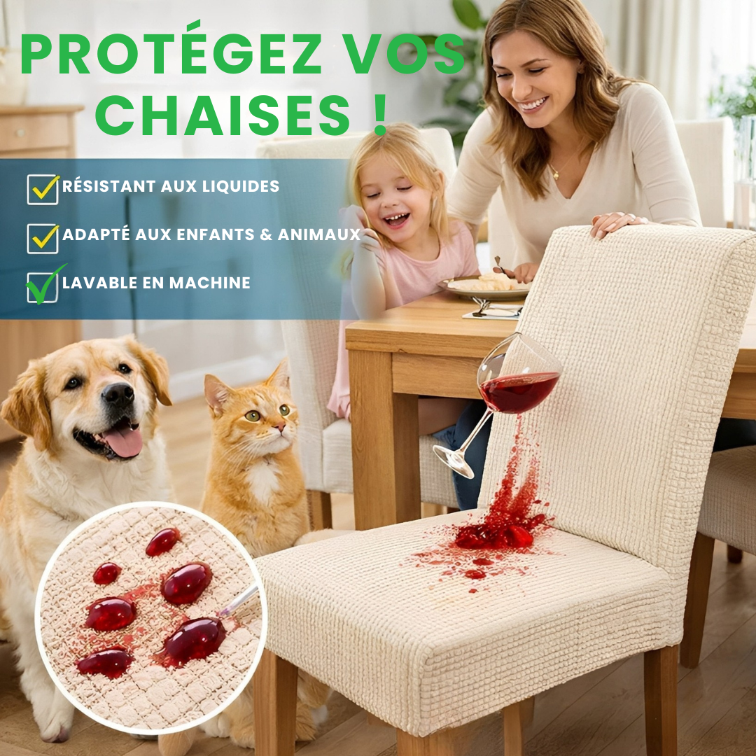 PrettyGuard™ – Sauvez vos chaises en 60 secondes – Housses imperméables anti-taches & anti-griffures – Économisez des centaines d’euros