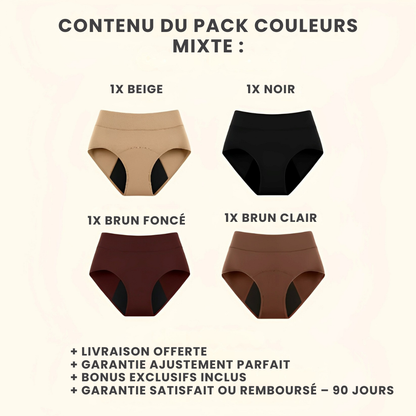 Lot de 4 sous-vêtements 100 % anti-fuites LBMLBM™
