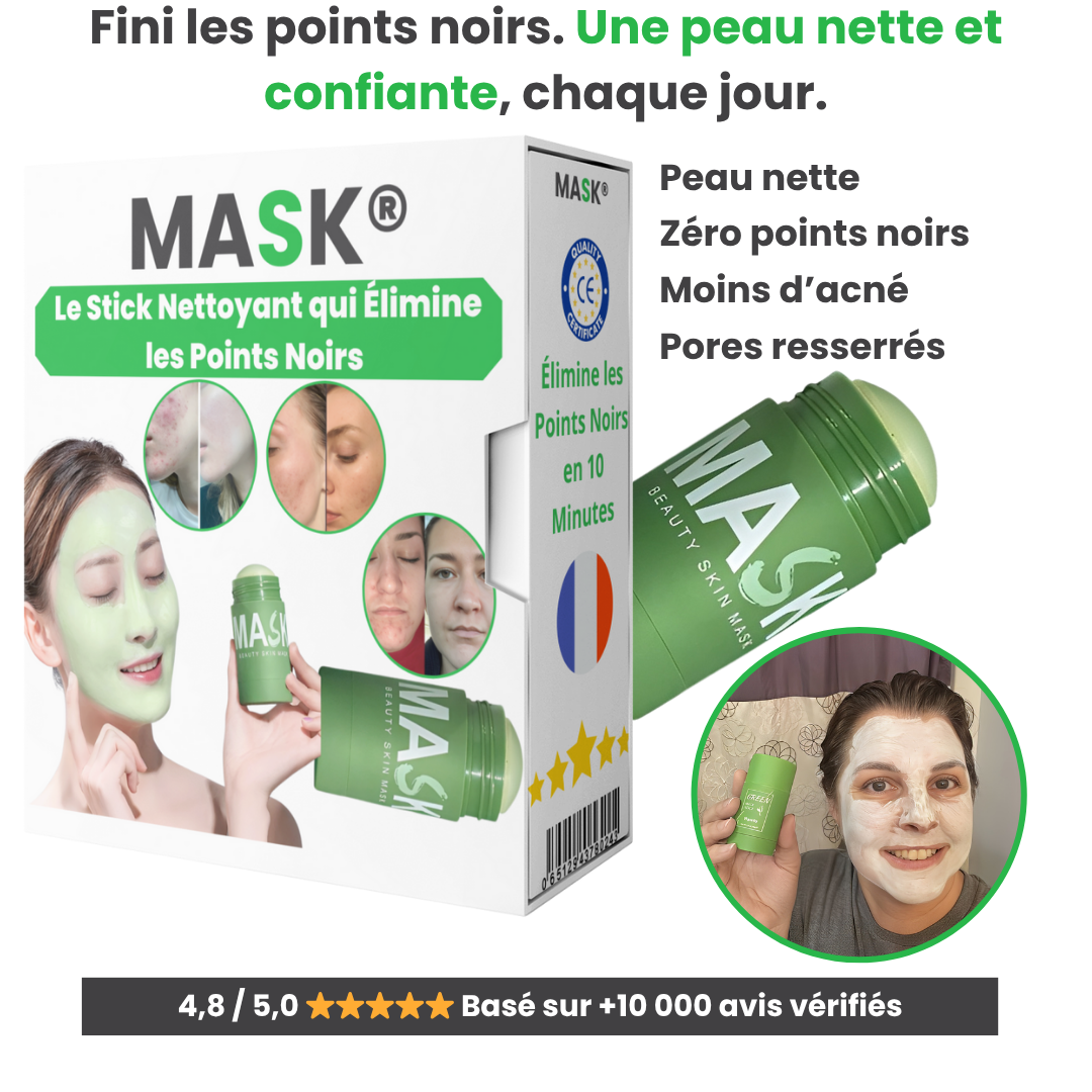 MASK® – Le Stick Nettoyant qui Élimine les Points Noirs en 10 Minutes