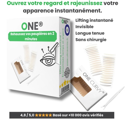 One® – Rehaussez vos paupières en 2 minutes – Effet lifting instantané – Économisez temps et argent